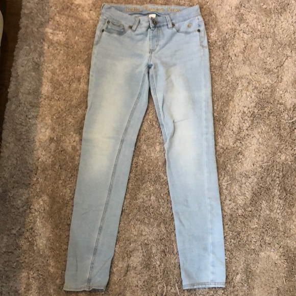 14S Justice Premium Jeans Light Denim Super Skinny - Picture 1 of 5